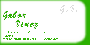 gabor vincz business card